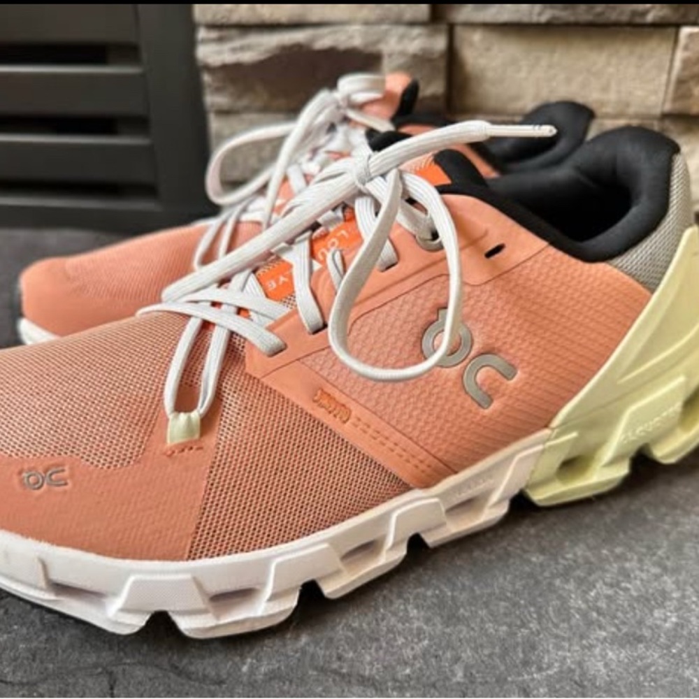 On Running Women's Athletic Shoes - Peach and Cream